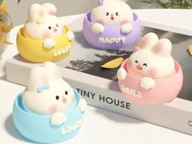 Molde silicona conejito sobre cuenco HAPPY